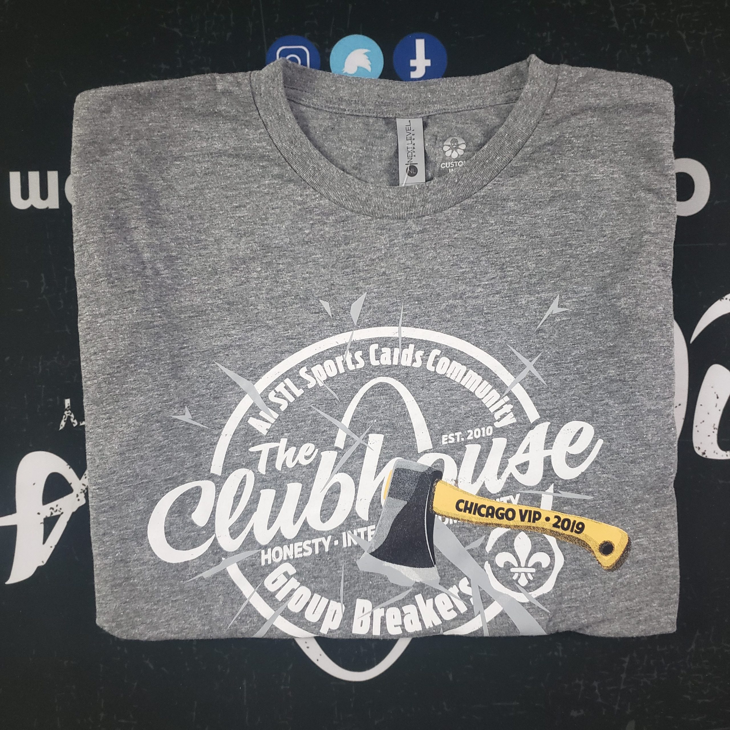 Medium Clubhouse 2019 Chicago VIP t-shirt Grey