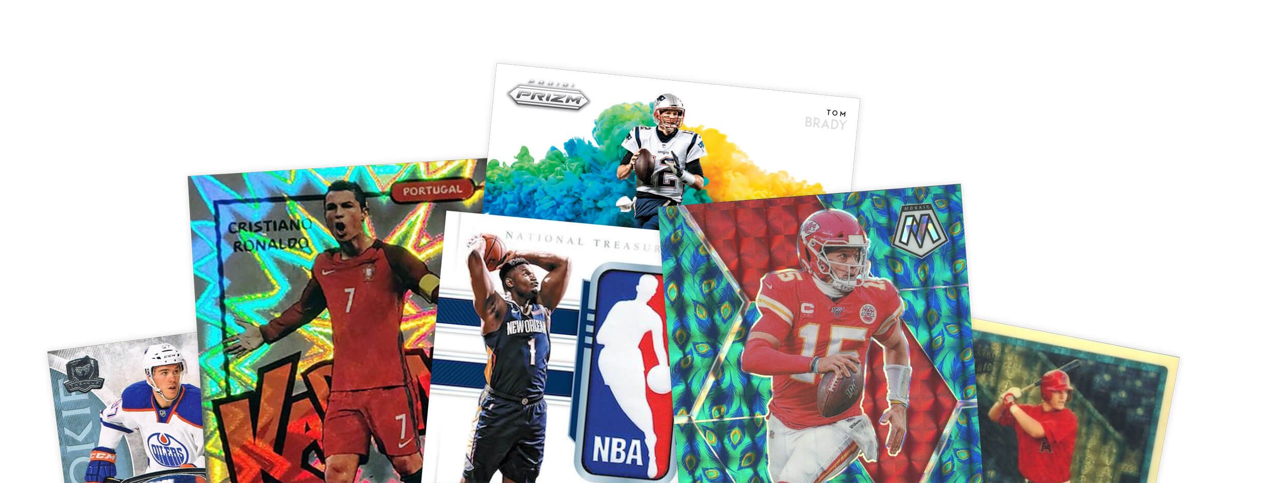 Array of sports cards