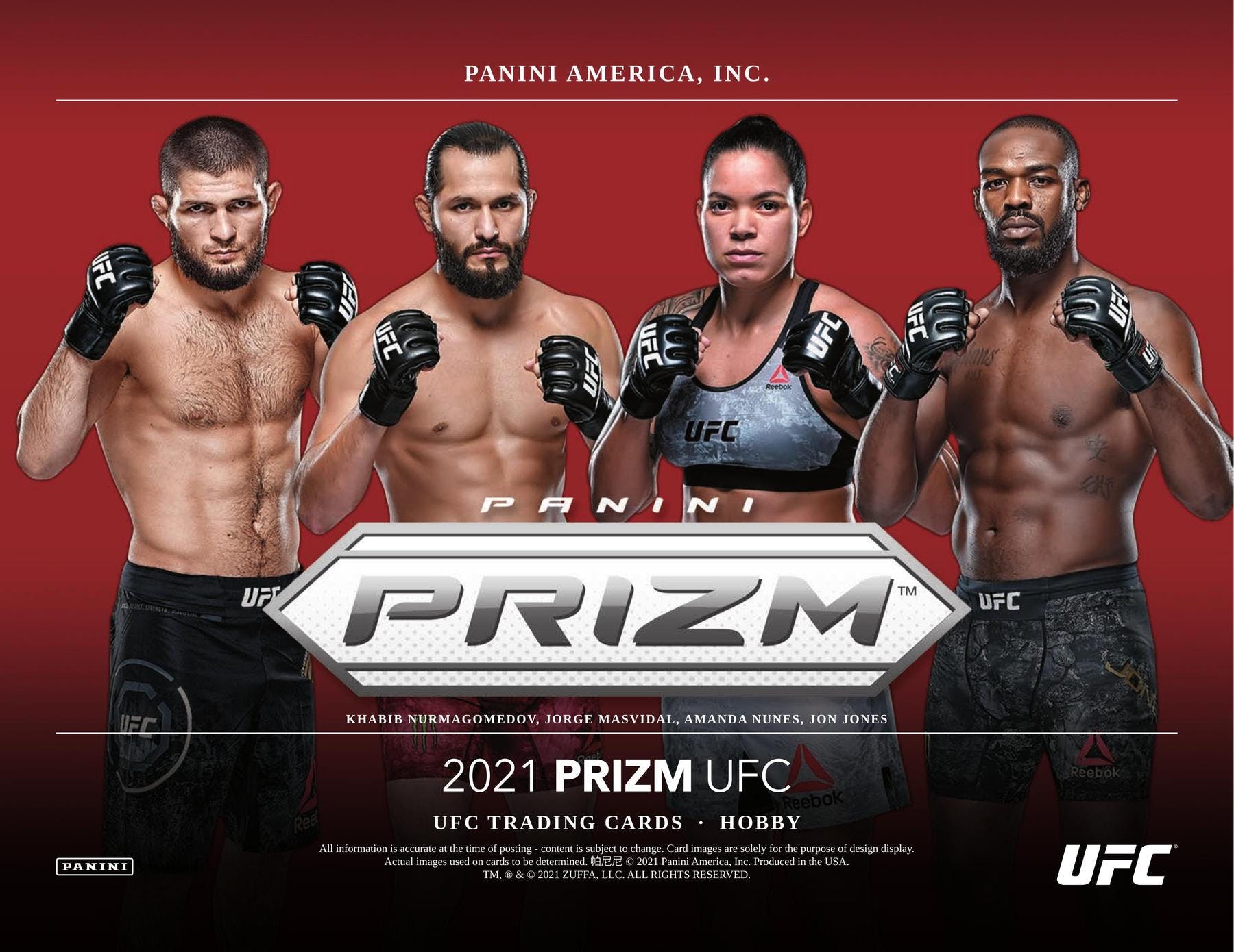 HOT RELEASE 2021 Panini UFC Prizm Hobby Box RANDOM FIGHTER Group