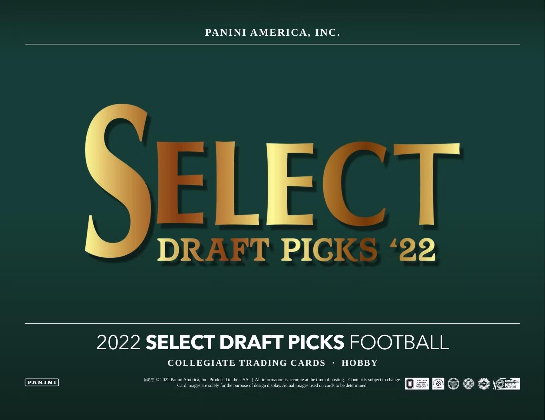 FINAL CLOSER 2022 Panini Select Draft Picks Football 1/2 Case RANDOM