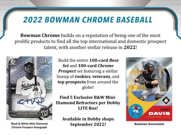 RELEASE DAY : 2022 Bowman Chrome Baseball LITE Case RANDOM TEAM Group Break #8802 + HUMP DAY GIVEAWAY