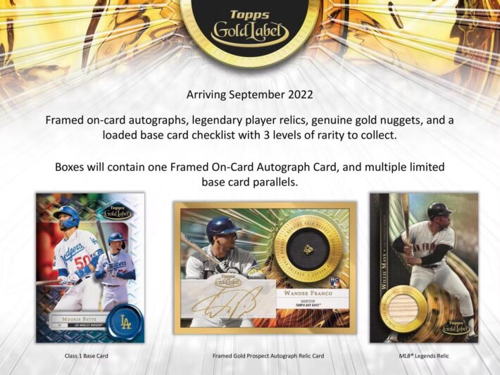 HOT RELEASE : 2022 Topps Gold Label Baseball Case PICK YOUR TEAM Group Break #9570