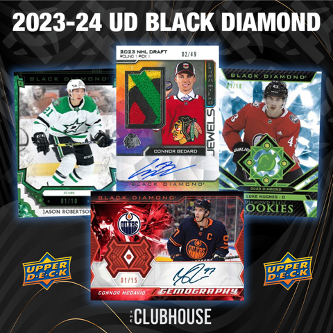 RELEASE DAY : 2023-24 Upper Deck Black Diamond Hockey Case PICK YOUR TEAM Group Break #11690