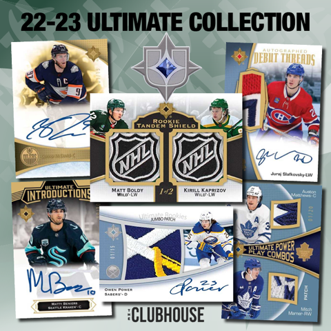 SHIELD CHASE : 2022-23 Upper Deck Ultimate Collection Hockey PICK YOUR TEAM Group Break #11772