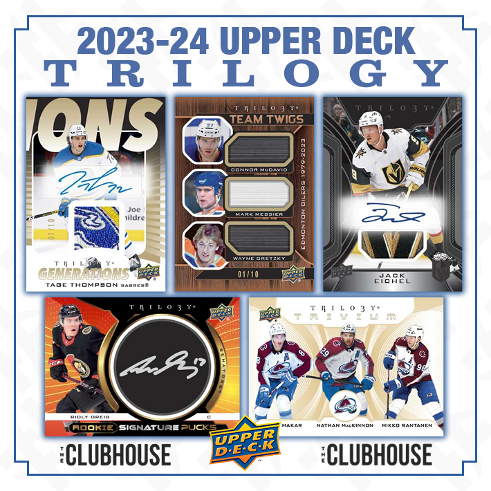 FINAL BOXES : 2023-24 Upper Deck Trilogy Hockey 1/2 Case PICK YOUR TEAM Group Break #11835