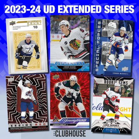 WAKE & BREAK SATURDAY : 2023-24 Upper Deck Extended Series Hockey 1/2 Case BOGO RANDOM TEAM Group Break #13954 + GIVEAWAY