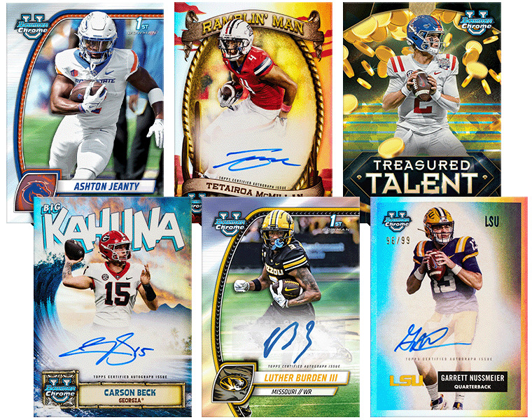 RELEASE DAY 2024 Bowman Chrome U Football DELIGHT Case RANDOM TEAM