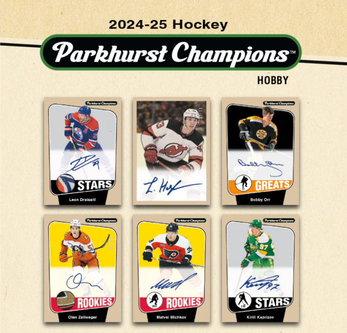 BEAUTFUL RELEASE : 2024-25 Parkhurst Champions Hockey Case PICK YOUR TEAM Group Break #13664