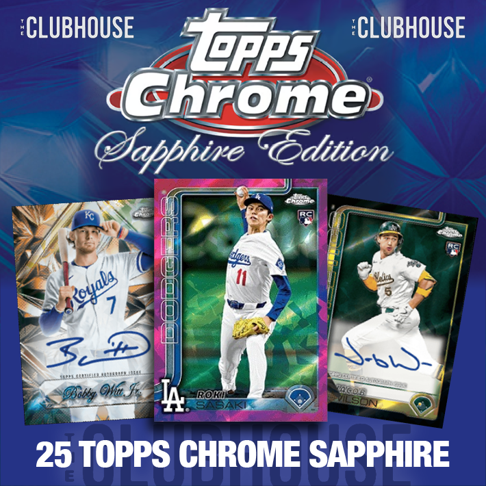 SERIAL # CLOSER : 2025 Topps Chrome Sapphire Baseball PICK YOUR TEAM Group Break #13995