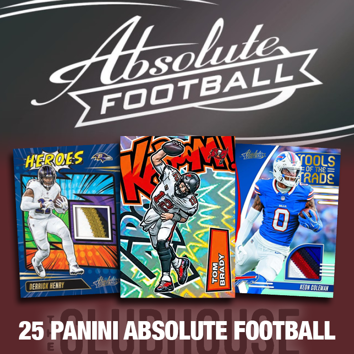 EXPLOSIVE RELEASE DAY : 2025 Panini Absolute Football Hobby 1/2 Case PICK YOUR TEAM Group Break #14278