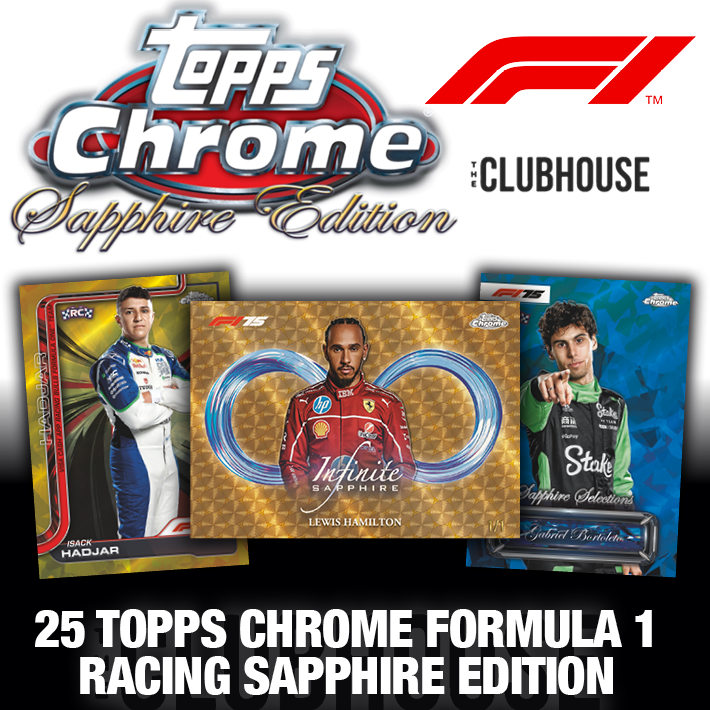 THE F1 GOAT : 2025 Topps Chrome Formula 1 Sapphire + Hobby 1/2 Case PICK YOUR DRIVER Group Break #14637