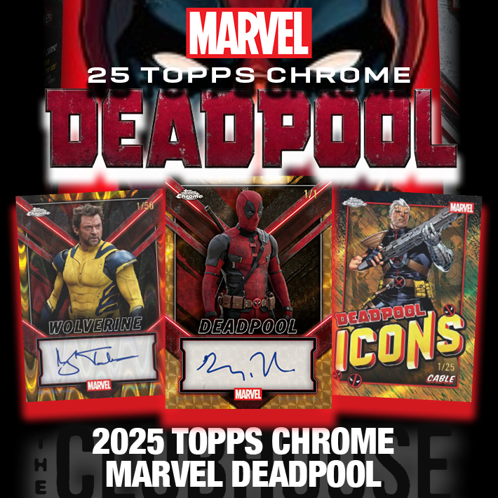 RELEASE DAY : 2025 Topps Deadpool Chrome 1/2 Case HYBRID SERIAL # Group Break #14766