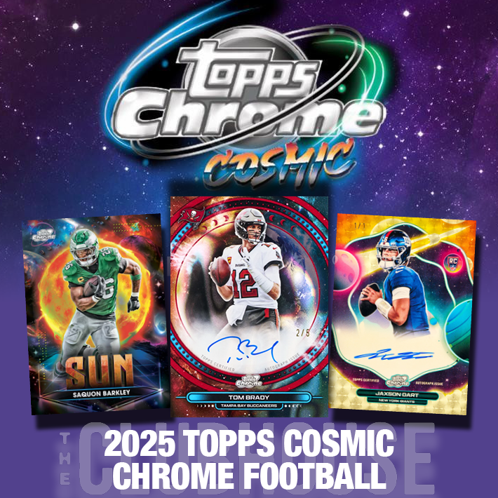 RELEASE DAY : 2025 Topps Cosmic Chrome Football Hobby Case PICK YOUR TEAM Group Break #15045
