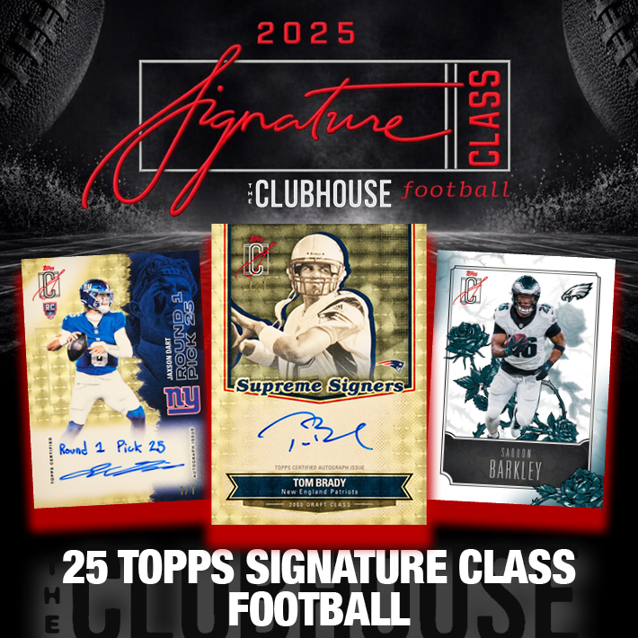 RELEASE DAY BARGAIN : 2025 Topps Signature Class Football JUMBO Case PICK YOUR TEAM Group Break #14979