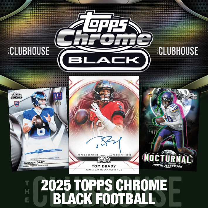 RELEASE DAY : 2025 Topps Chrome Black Football Hobby Case PICK YOUR TEAM Group Break #15139