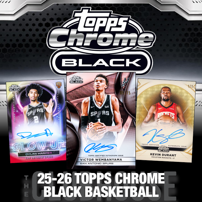RELEASE DAY : 2025-26 Topps Chrome Black Basketball Hobby Case PICK YOUR TEAM Group Break #15300
