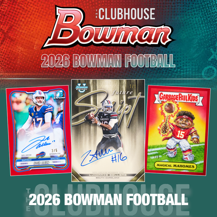 HISTORIC RELEASE : 2026 Bowman Football TRIPLE Case (Delight, Jumbo, Hobby) PICK YOUR TEAM Group Break #15444