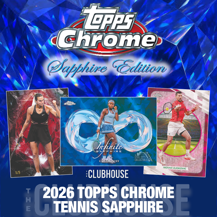 RELEASE DAY : 2026 Topps Chrome SAPPHIRE Tennis 5-CASE PICK YOUR PLAYER Group Break #15519