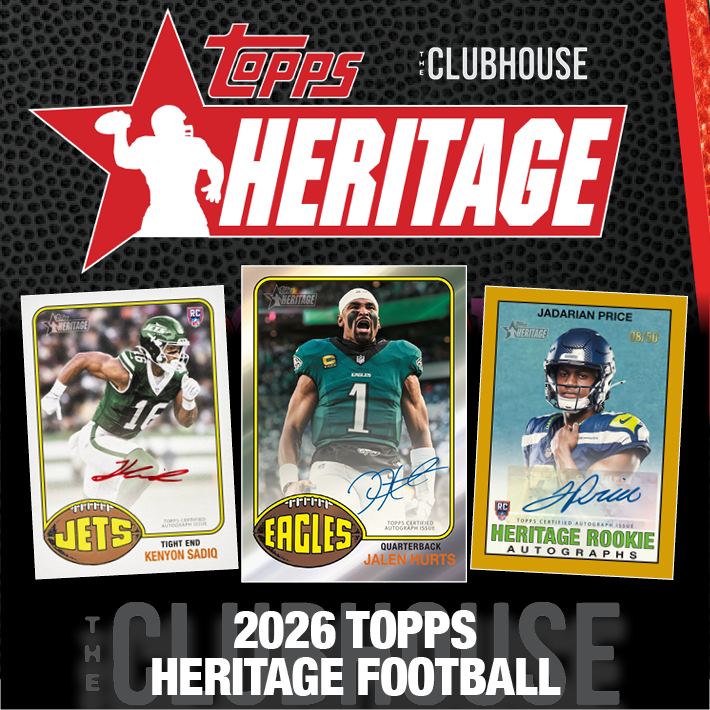 RELEASE DAY : 2026 Topps Heritage Football Hobby Case PICK YOUR TEAM Group Break #15505