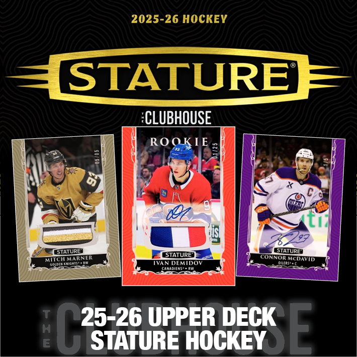 RELEASE DAY : 2025-26 Upper Deck Stature Hockey Case PICK YOUR TEAM Group Break #15527