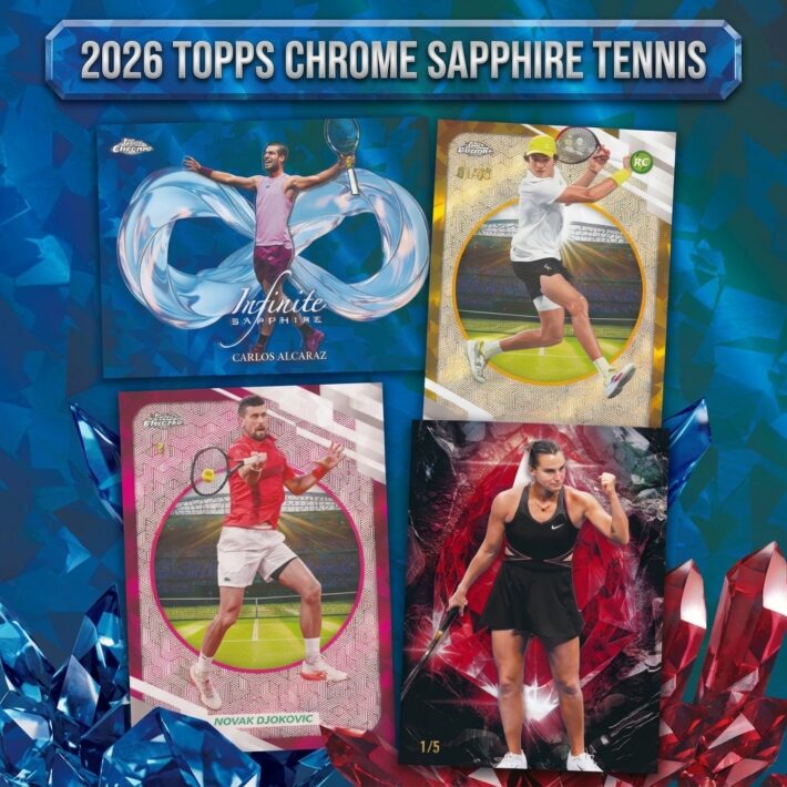 RELEASE DAY : 2026 Topps Chrome SAPPHIRE Tennis 5-CASE PICK YOUR PLAYER Group Break #15519